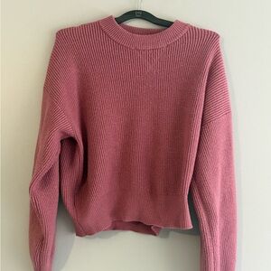 Forever 21 Mauve Ribbed Crewneck Sweater